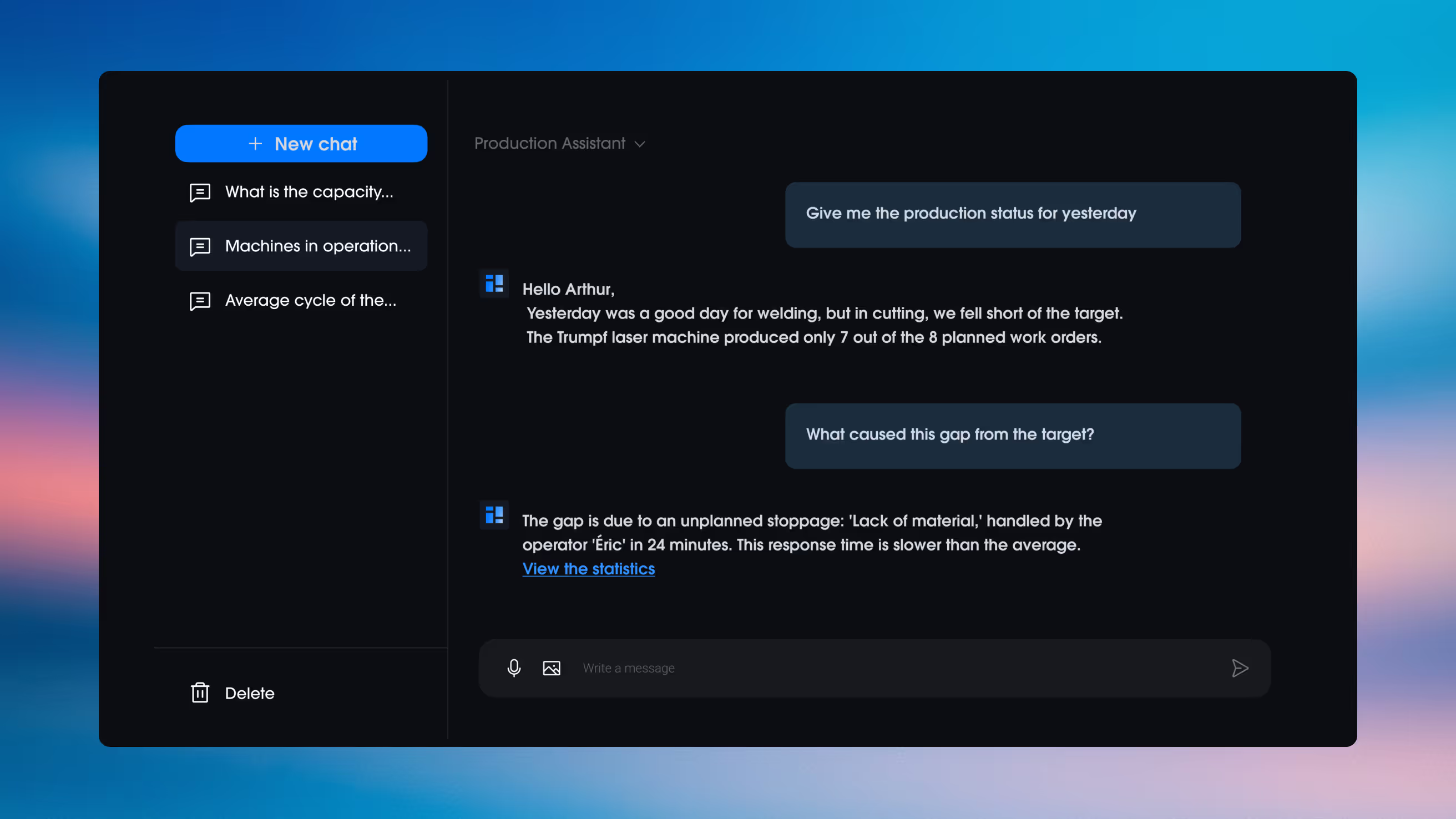 One step closer to the manufacturing assistant